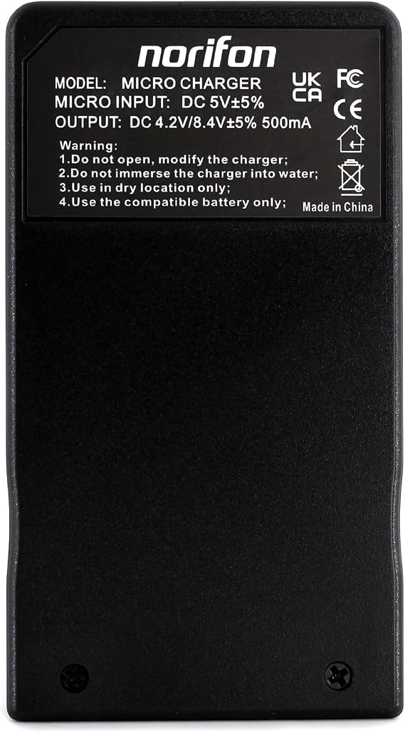 DMW-BCF10 USB Charger for Panasonic Lumix DMC-FH20, DMC-FH22, DMC-FH24, DMC-FH25, DMC-FH3, DMC-FH5, DMC-FS15, DMC-FS6, DMC-FS7, DMC-FT1, DMC-FT4, DMC-FX70, DMC-FX78, DMC-SZ1 Camera and More