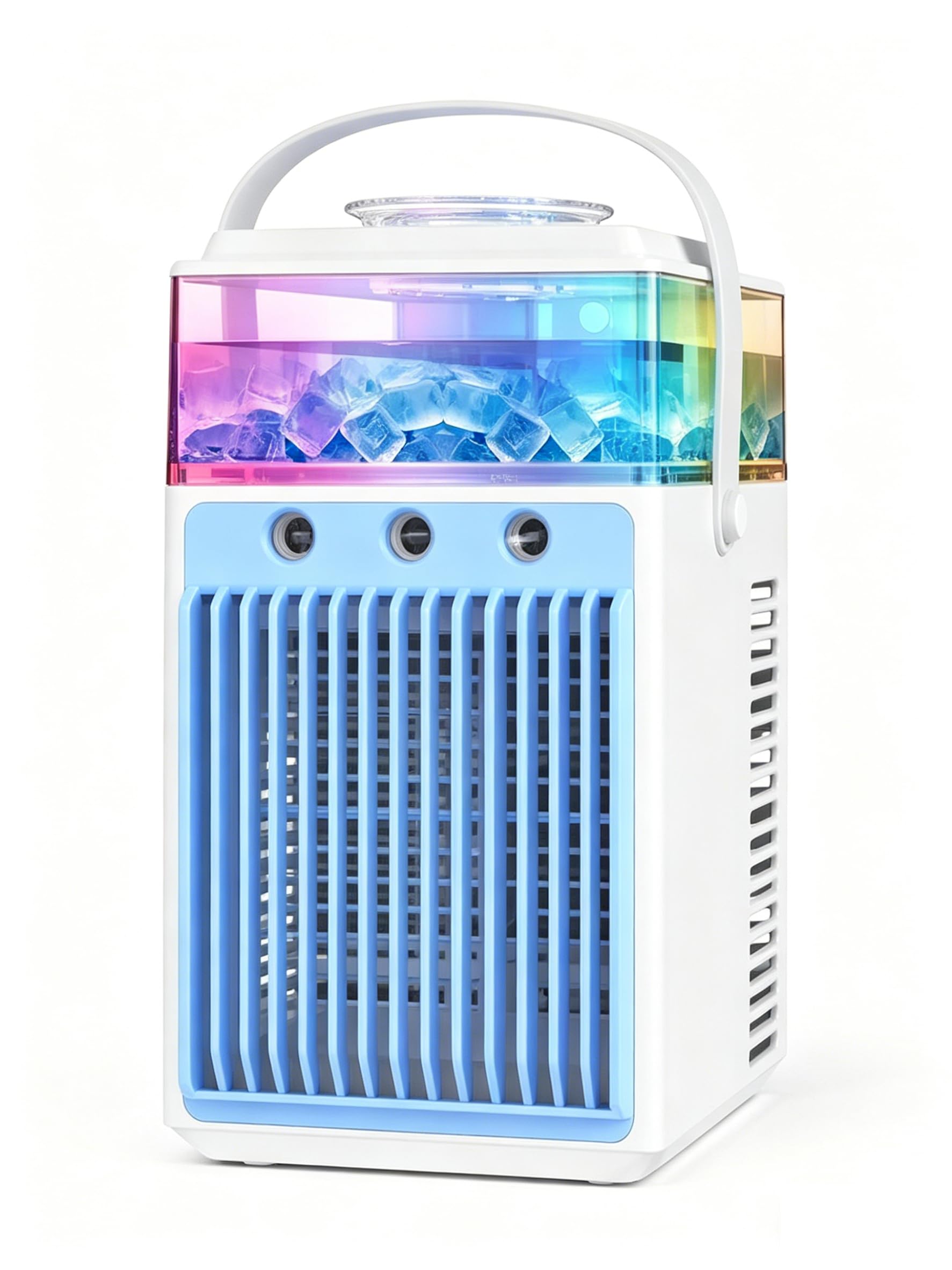 Tanque de agua de aire evaporativo de escritorio rápido, mini climatizador portátil