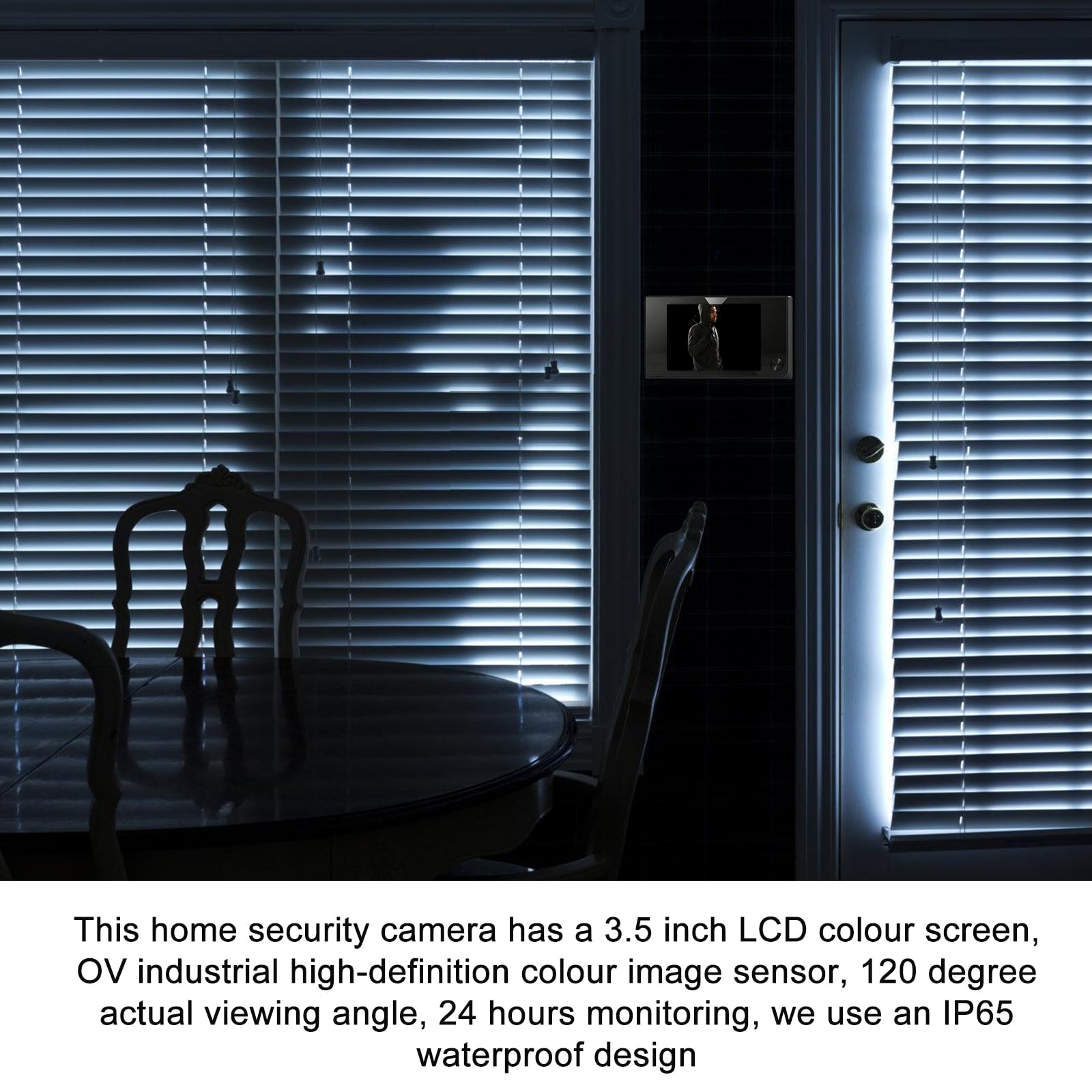 Judas électronique LCD 3,5 Pouces Sonnette vidéo numérique 170° Vision Nocturne