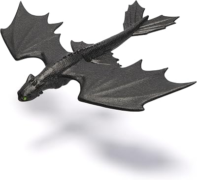 Dreamworks Dragons – Figura Dragón Desdentao Volador de Cómo Entrenar a tu Dragón con Alas Extendidas de 38 cm, se Desliza Volando hasta 762 cm, 6072659, Juguetes Niños 4 Años +, Regalo Niño 4 Años +