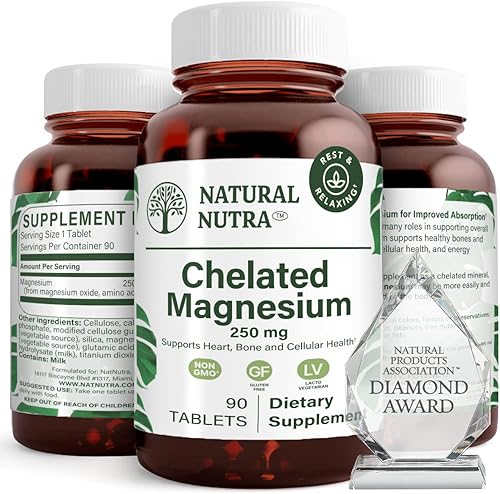 Natural Nutra Chelated Magnesium Oxide Supplement with Amino Acid Chelate for High Absorption Promotes Healthy Bones Dental Health Improves Heart Natural Nutra Chelated Magnesium Oxide Supplement with Amino Acid Chelate for High Absorption Promotes Healthy Bones Dental Health Improves Heart