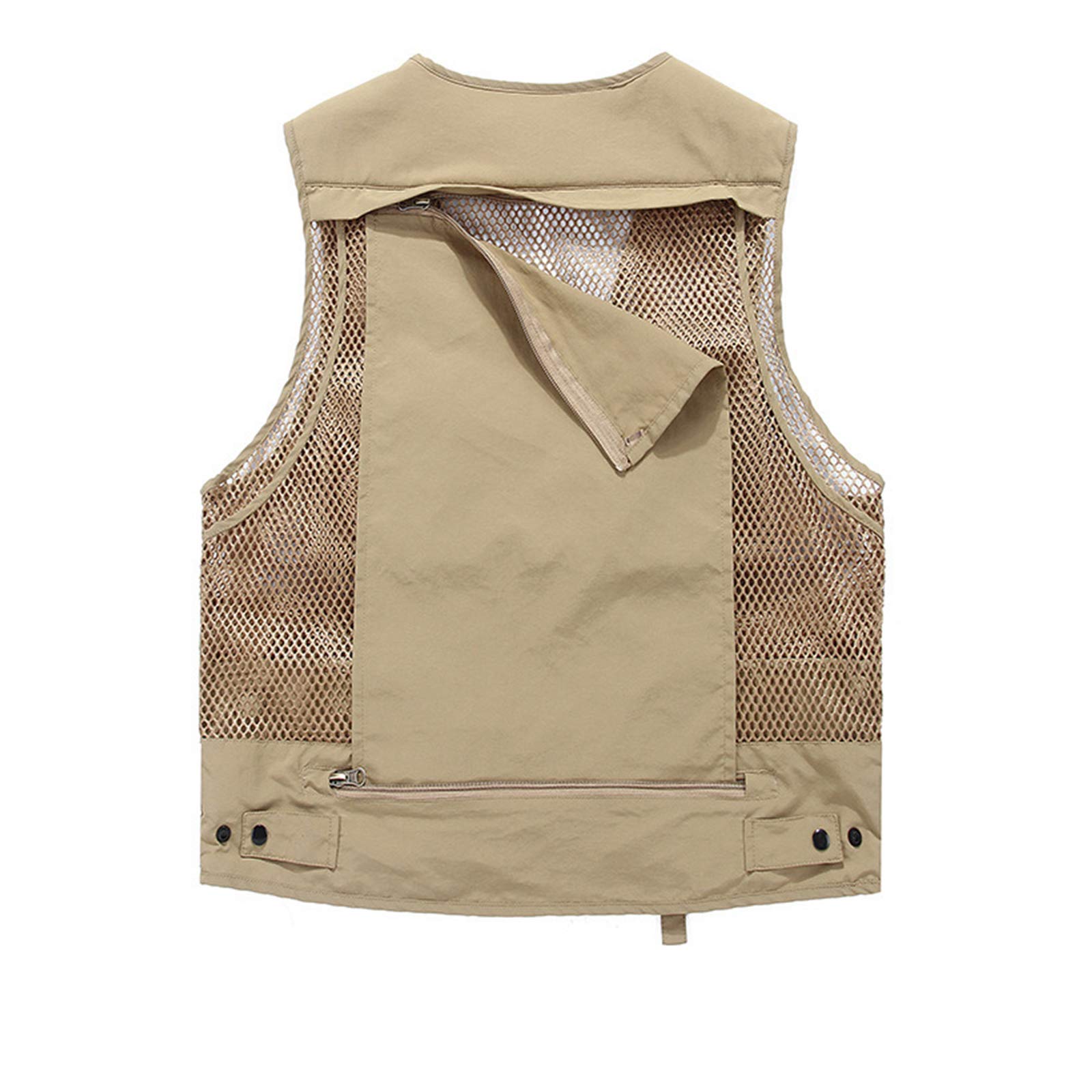 Hommes Gilet de PêChe Multi Poche Gilet PêChe en Plein Air Camping VêTements D'ExtéRieur sans Manches Voyage Photographie RandonnéE Gilet,Vert,3XL