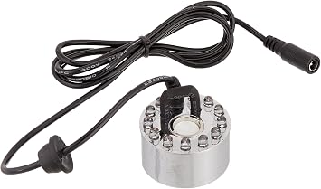 CNZ Mist Maker Fogger Replacement Mister with 12 LED Lights | 12 LED Lights, No AC Adapter