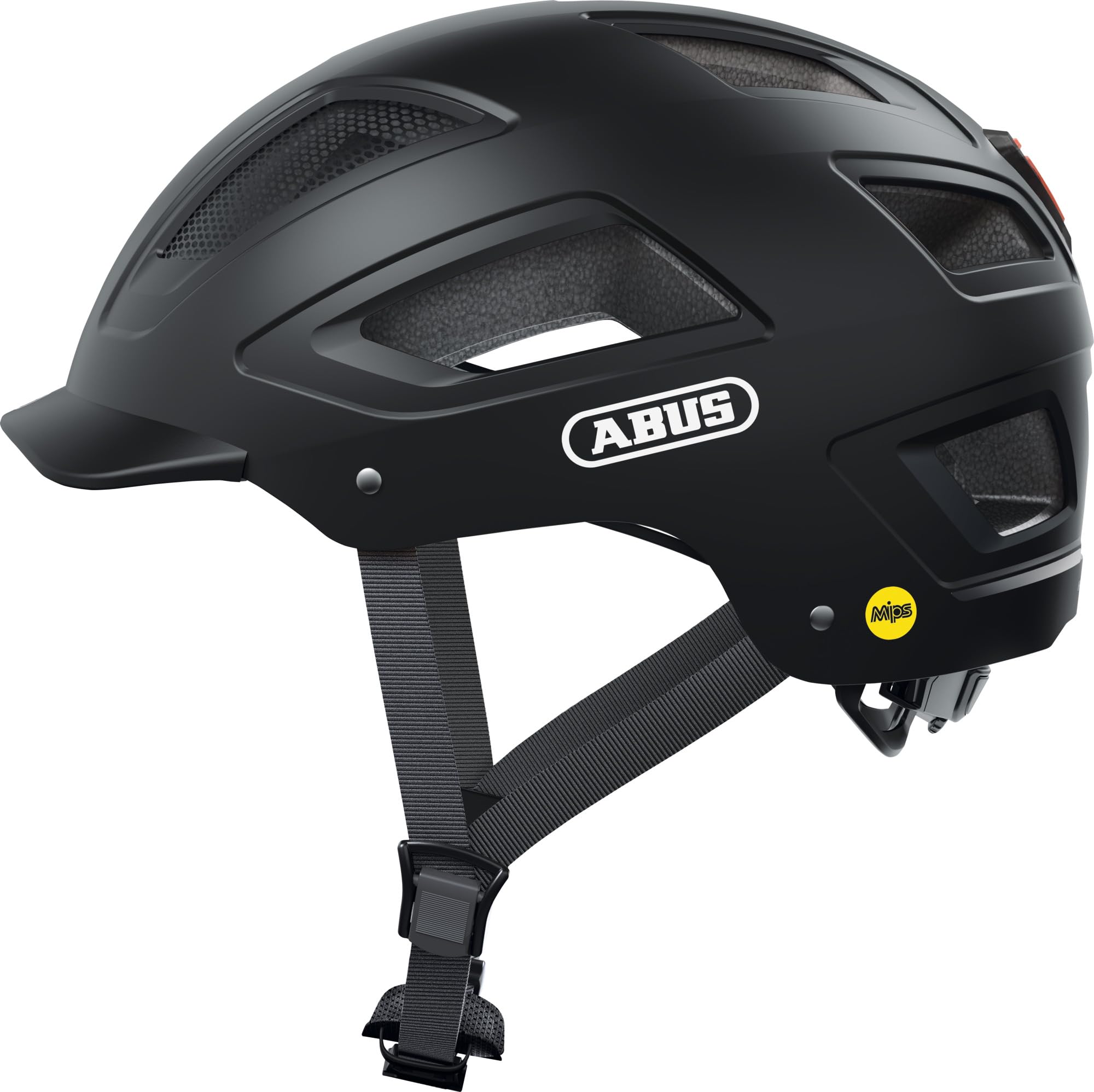 ABUS Hyban 2.0 MIPS city helmet - casco da bici per uso quotidiano con luce posteriore, calotta rigida in ABS, protezione dagli impatti uomo e donna