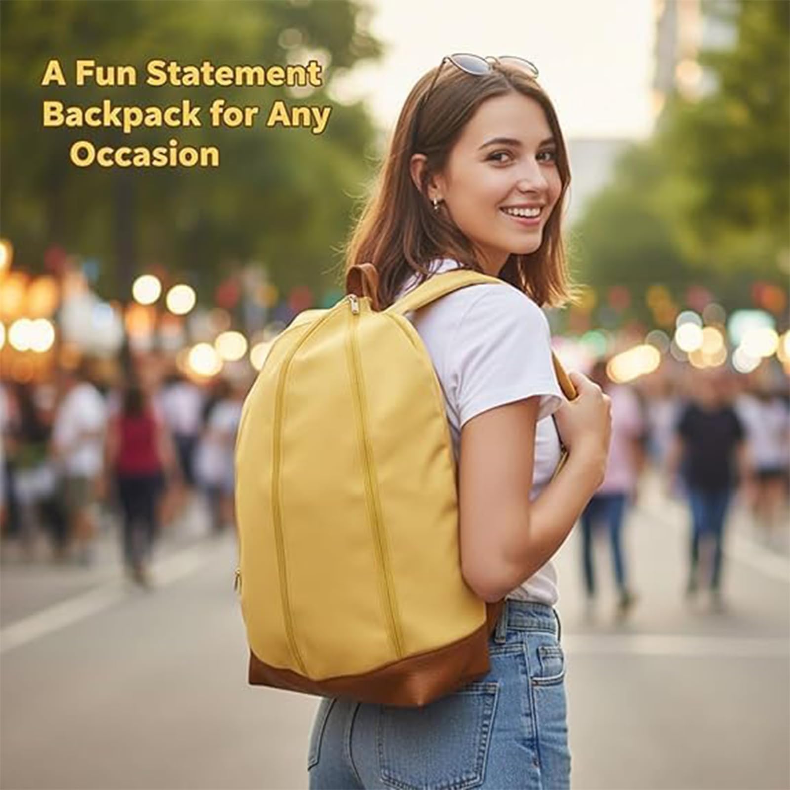 Novedad divertida bolsa de plátano, bonita mochila de plátano con forma de fruta, bolsos pelables para viajes