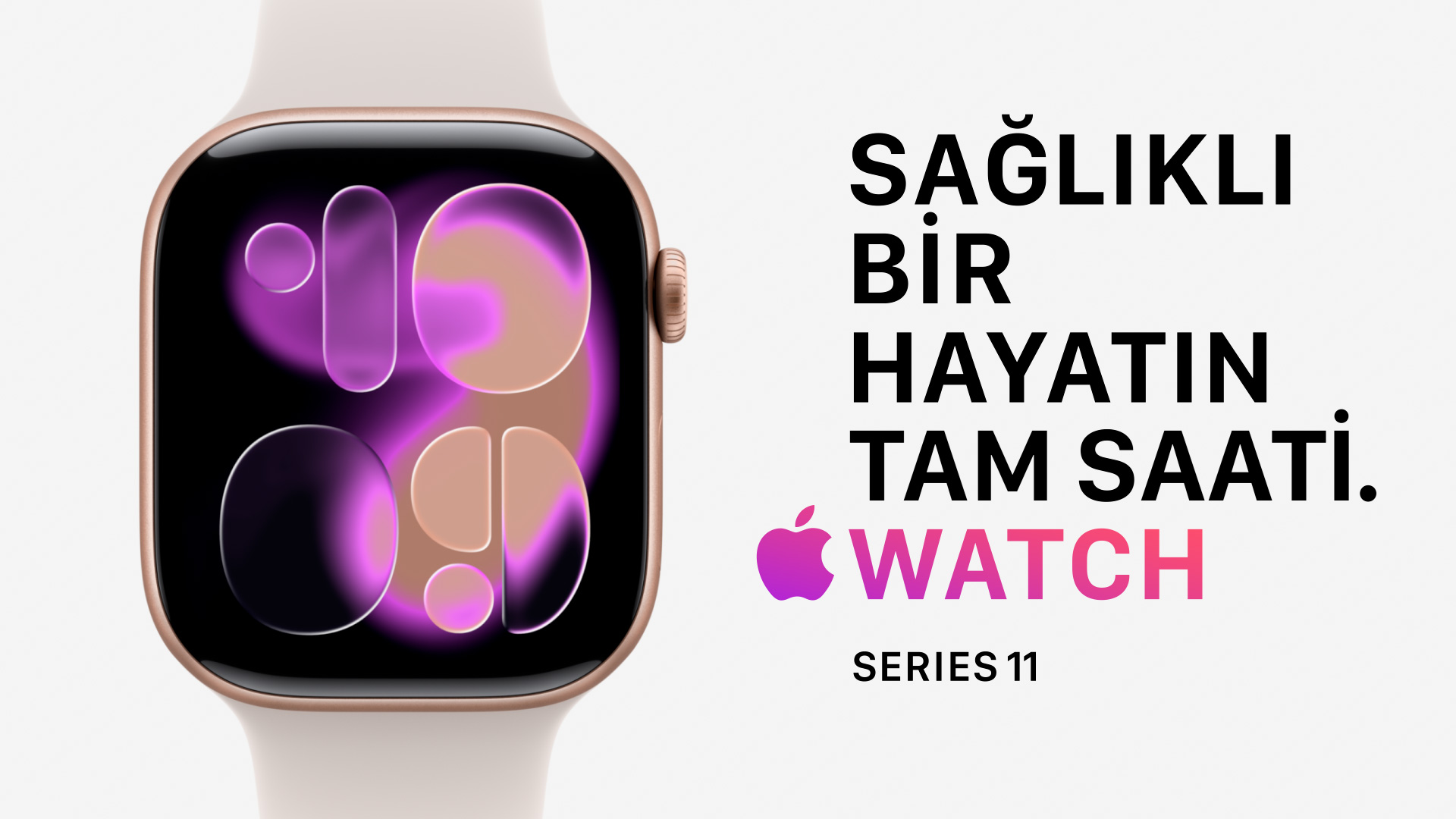 Apple Watch Series 11 GPS + Cellular 42 mm Roze Altın Rengi
