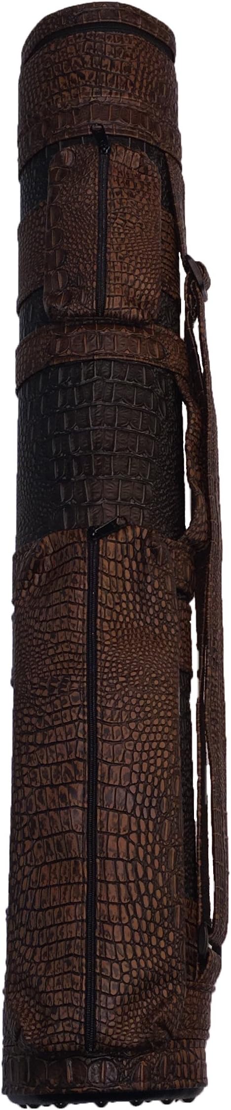 Giuseppe 3 x 6 Pool Cue Custom Carry Case - Java Croc 3 Butt 6 Shaft