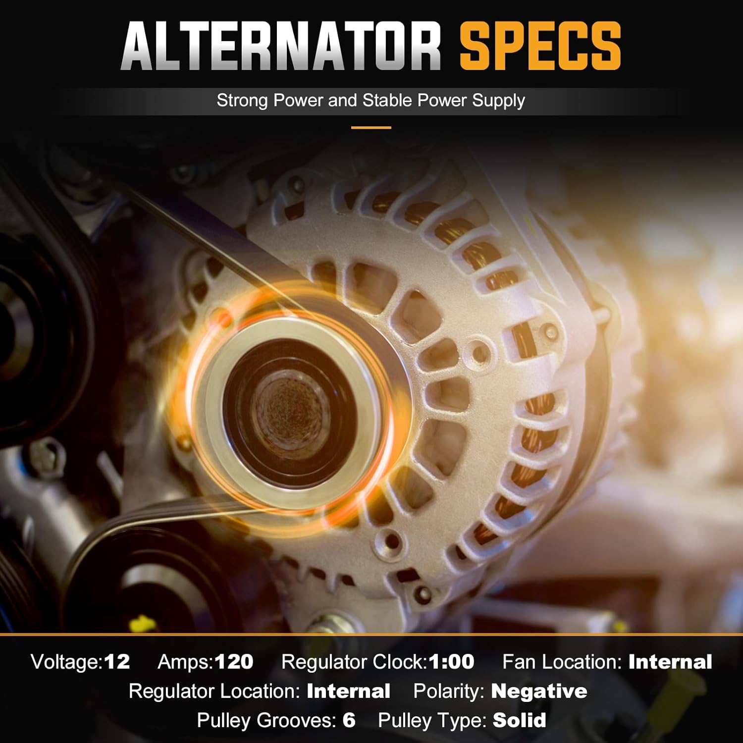 New Alternator for Nissan Maxima 3.5L V6 2004 2005 2006 2007 2008 Replace AL2400X, 420031, TG12C014