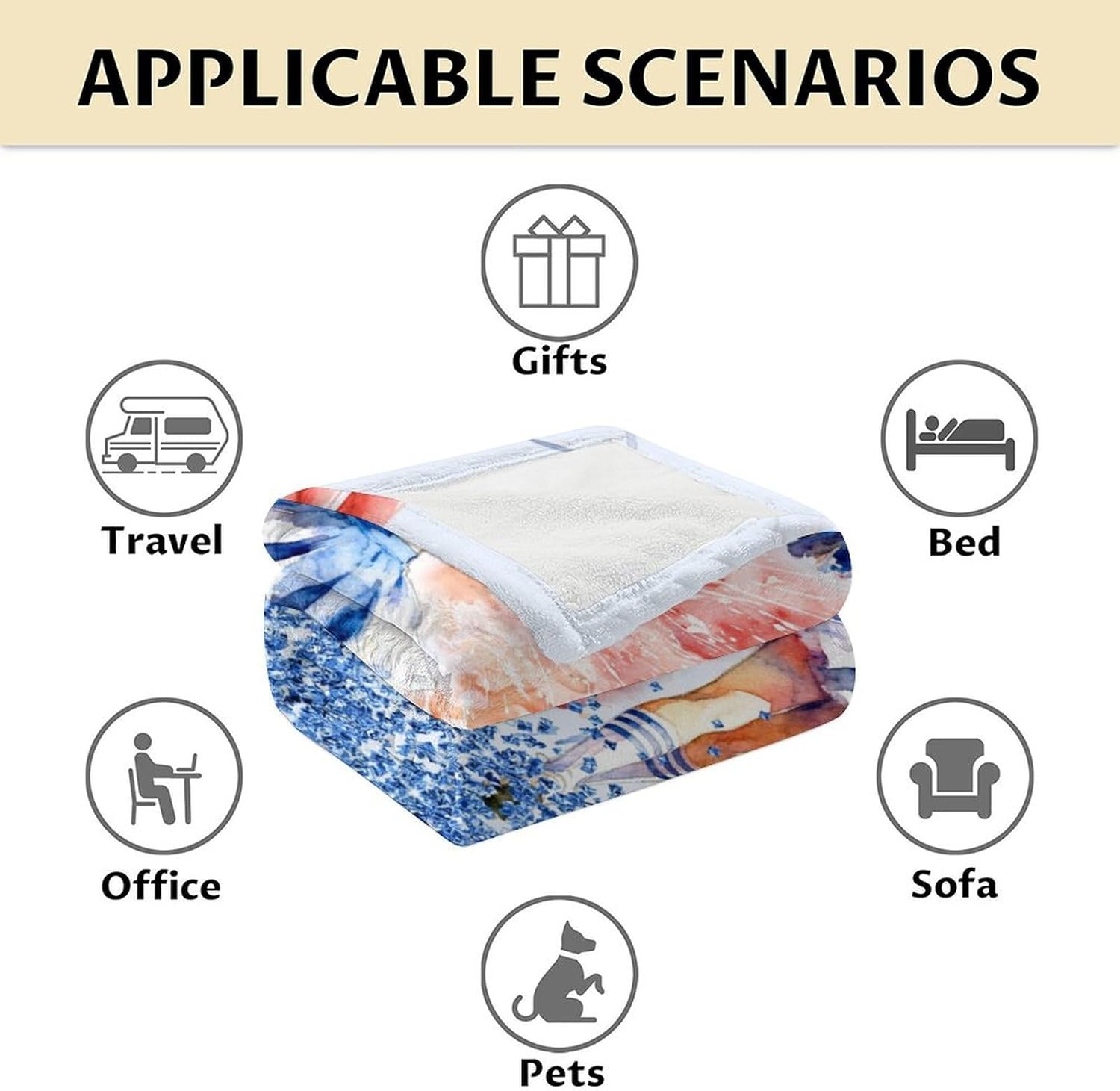 Cheer Blankets for Girls - Cheerleading Blanket Gifts - 40 x 50 Inches Cozy Kids Throws Stuff for Chair, Office - Image 5