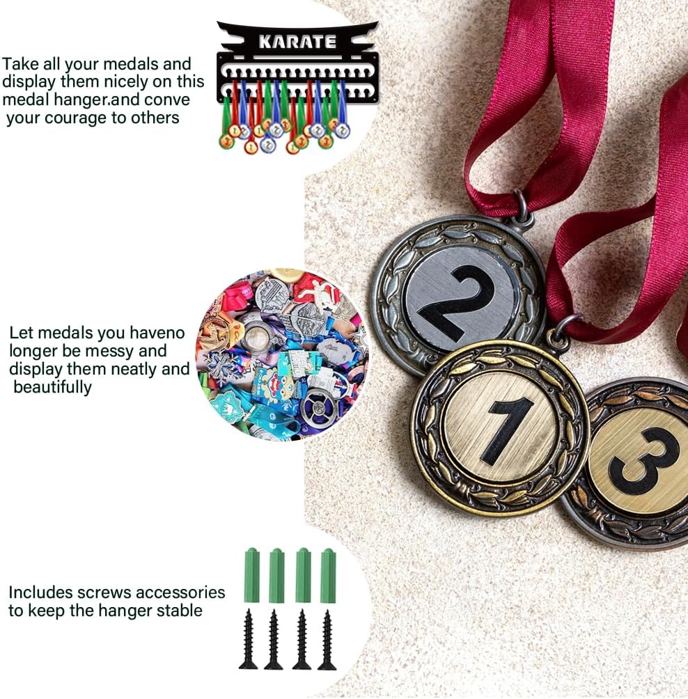 SUPERDANT Medal Hangers Medal Holder Upgrade Award Medals Display Award Iron Shelf Organizer Wall Mounted Race Medals Hanger Gifts for Athletes Kids