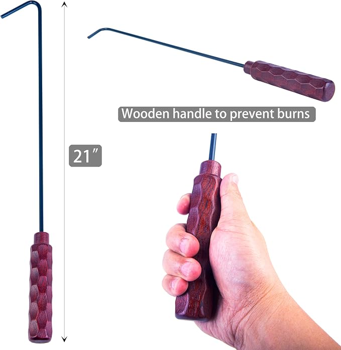 Fogata de 20 Pulgadas sin humos con bandeja removible, para exteriores, portátil, acero inoxidable, con bolsa y poker miniatura 3
