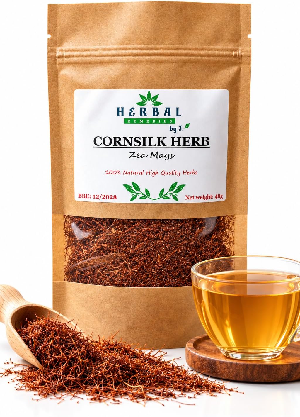 Cornsilk Tea Dried Herb 40g - Kidney Urinary Support - Zea Mays - Herbal Remedies by J. - Kukurydza znamie