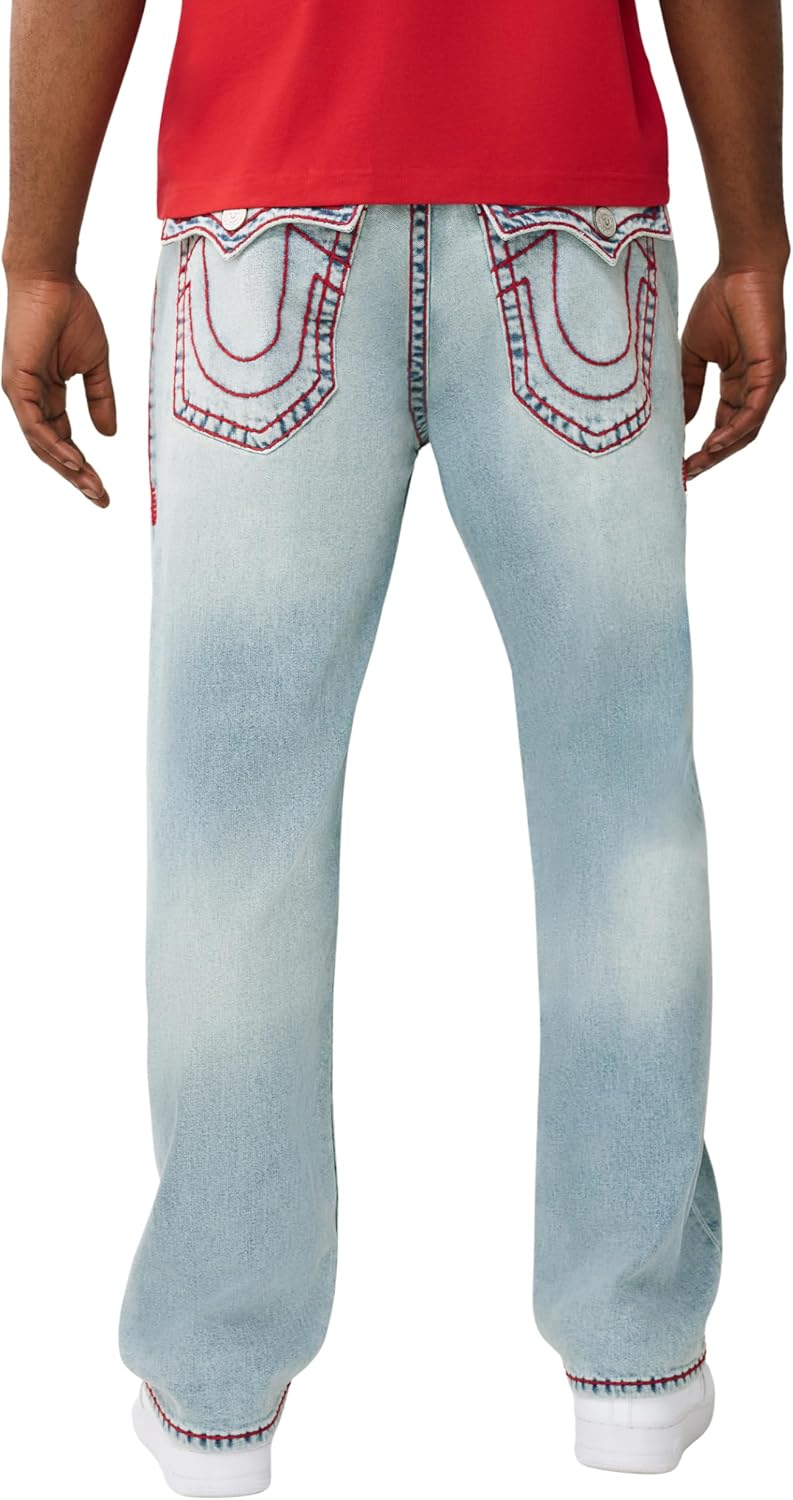 True Religion Men's Bobby Super T Baggy Jean 32” – Loose Fit