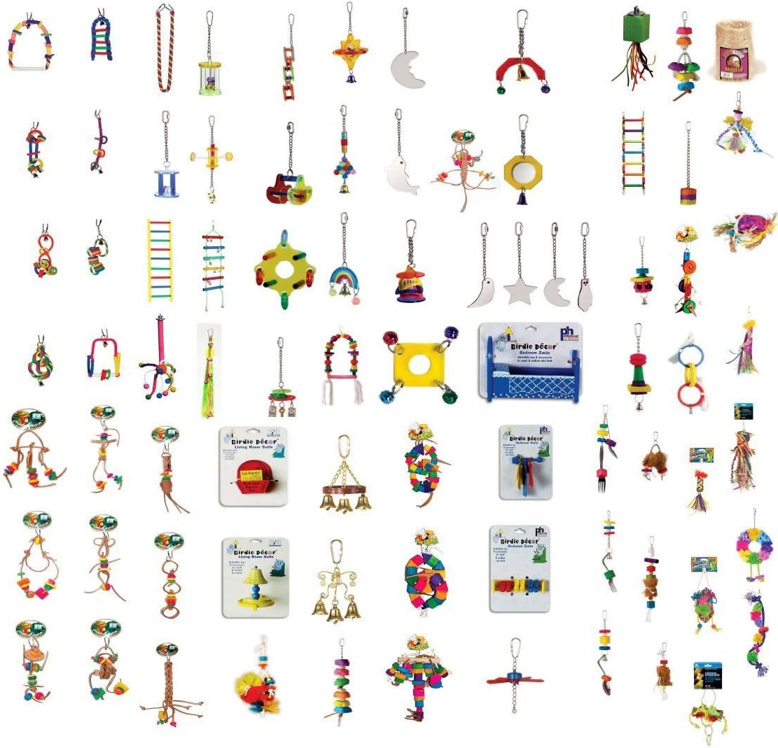 Prevue Hendryx 10 Assorted Small Bird Toys