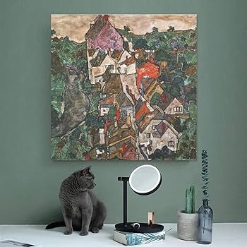 Amazon.co.jp: Egon Schiele エゴン・シーレ (都市の景色) 風景