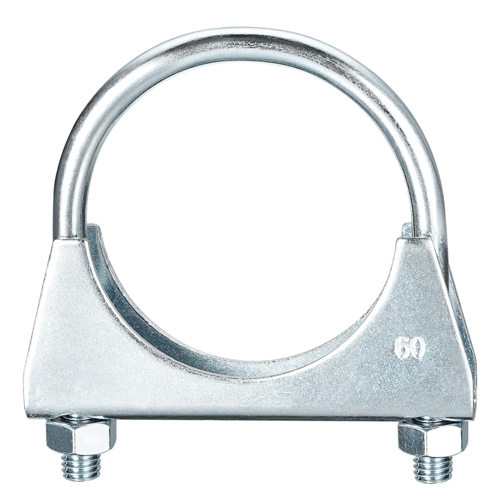 QUARKZMAN Silencer U-bolt clamps for 60 mm (2-3/8 inch) diameter exhaust rear pipeline 1 piece exhaust air U clamp saddle type U-bolt clamps