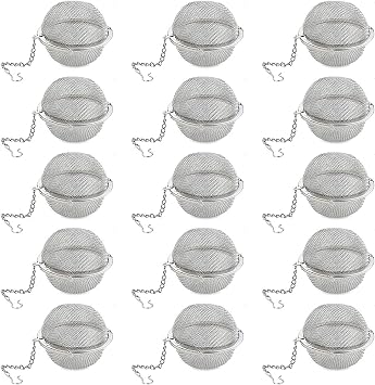 Loose Leaf Tea Steeper, Tea Ball Infusers for Loose Tea,Extra Fine Mesh Tea Strainer Tea Diffusers,Stainless Steel Tea Filter for Brew Leaf Tea Flavoring Herbal Spices Seasonings 15