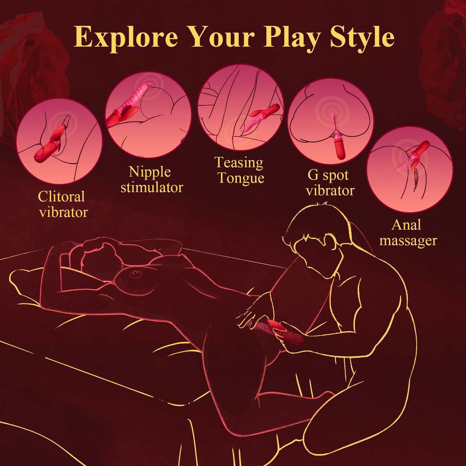 Dildo Vibration für frauen Zunge Vibrator,Sexspielzeug für die Frau 3 in 1 Vibratorensets für frauen Klitoris G-Punkt mit 10 Swing 10 Vibration Sex Toys, Sex Spielzeug für die Paare Vibratoren Dildos