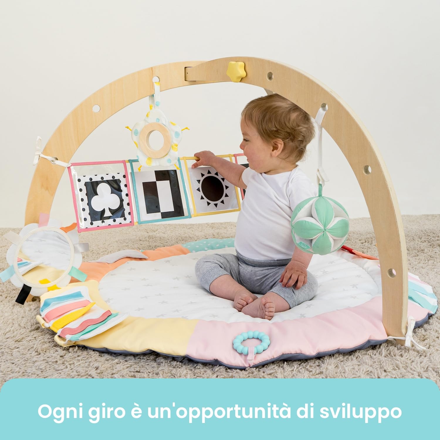 Oh My Baby Palestrina per Neonato | Tappeto attività per Bambini | Tappeto neonato montessori | Tappeto gioco Bambini
