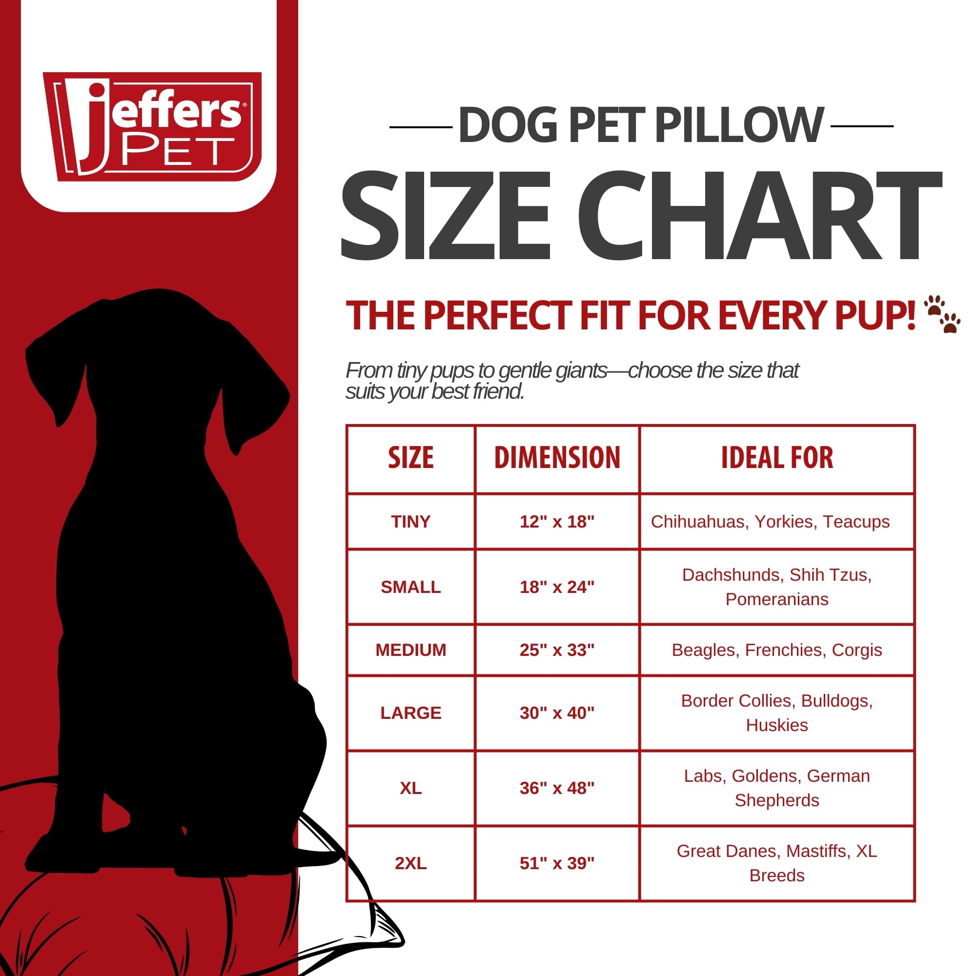 Jeffers Pet Comfort Dog Pillow, Tiny 12