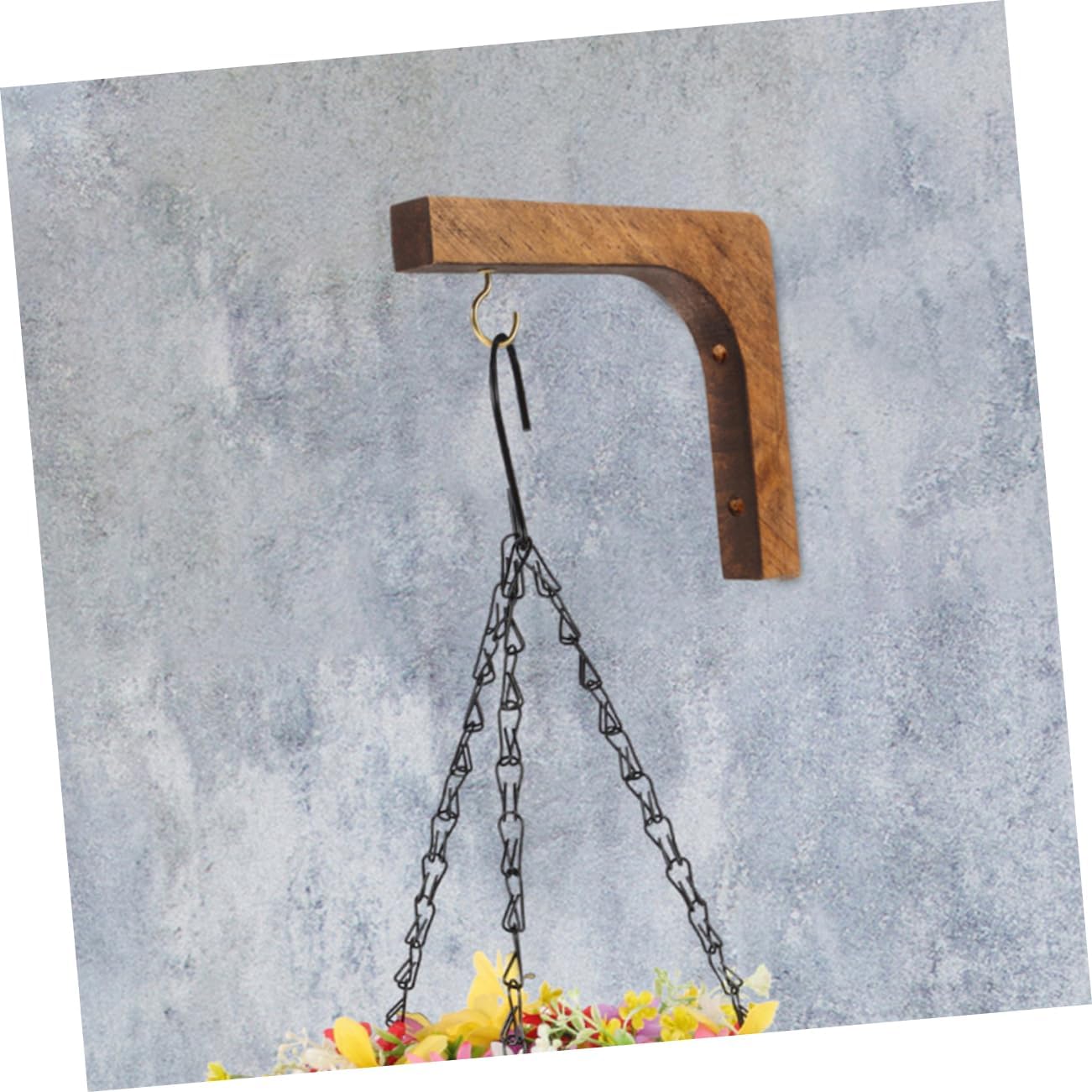 Sosoport 9pcs Wooden Wall Planter Hooks for Indoor Plants Decorative Hanging Plant Bracket for Wall Mounting Rustic Pine for Home and Garden Decor
