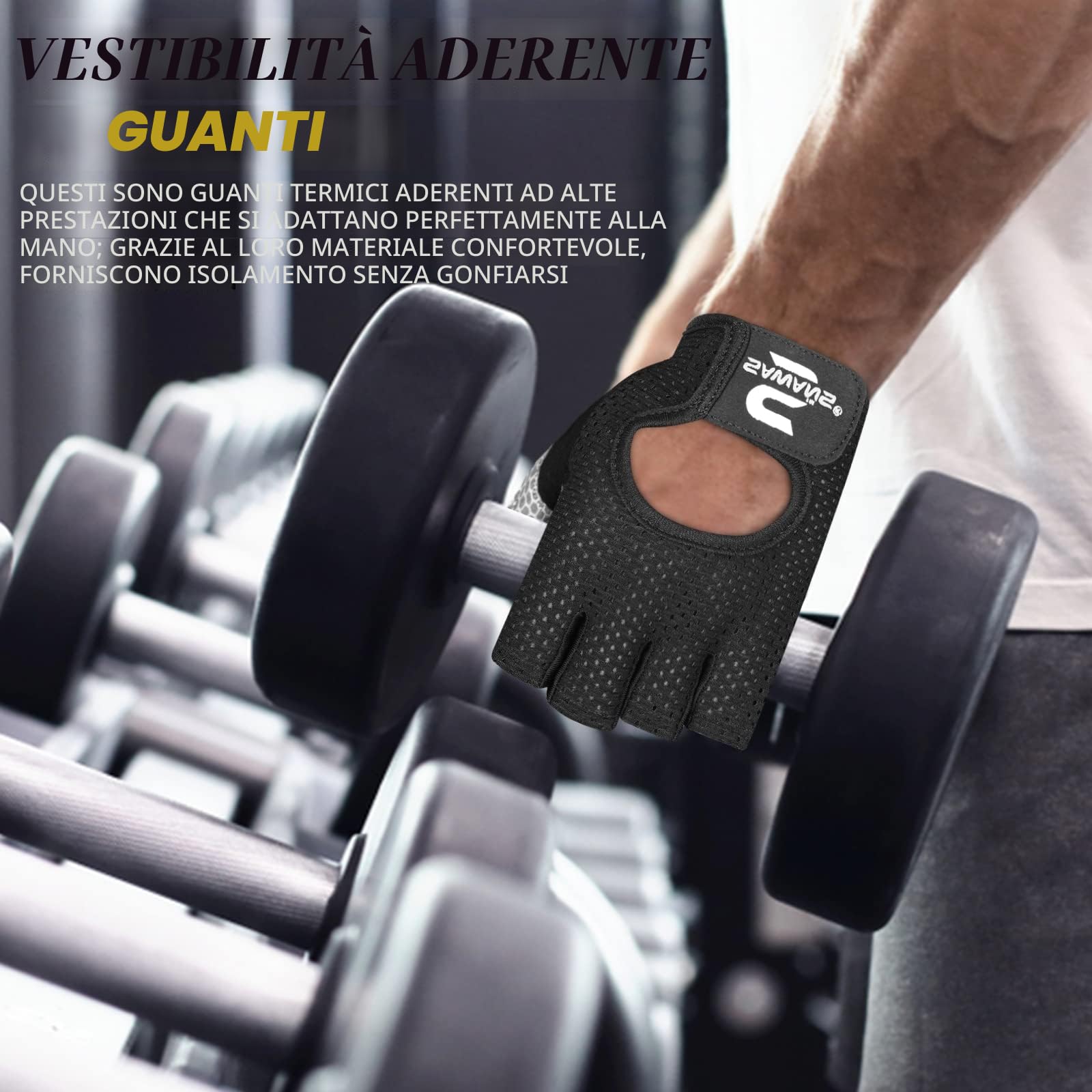 SAWANS Guanti da palestra antiscivolo in silicone per fitness ciclismo trazioni