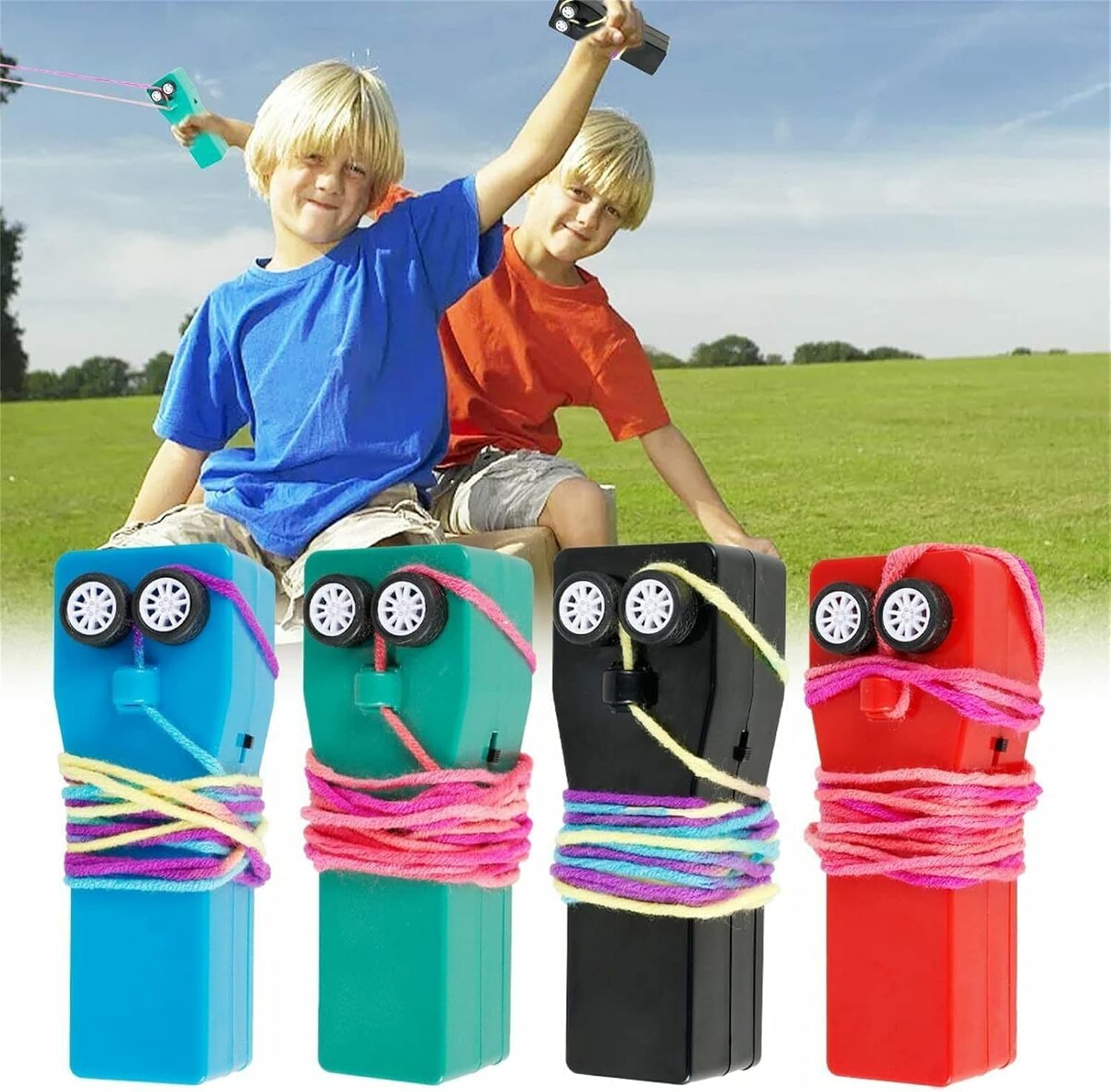 Bettyling Handheld Rope Launcher Toy with 2 Ropes Electric