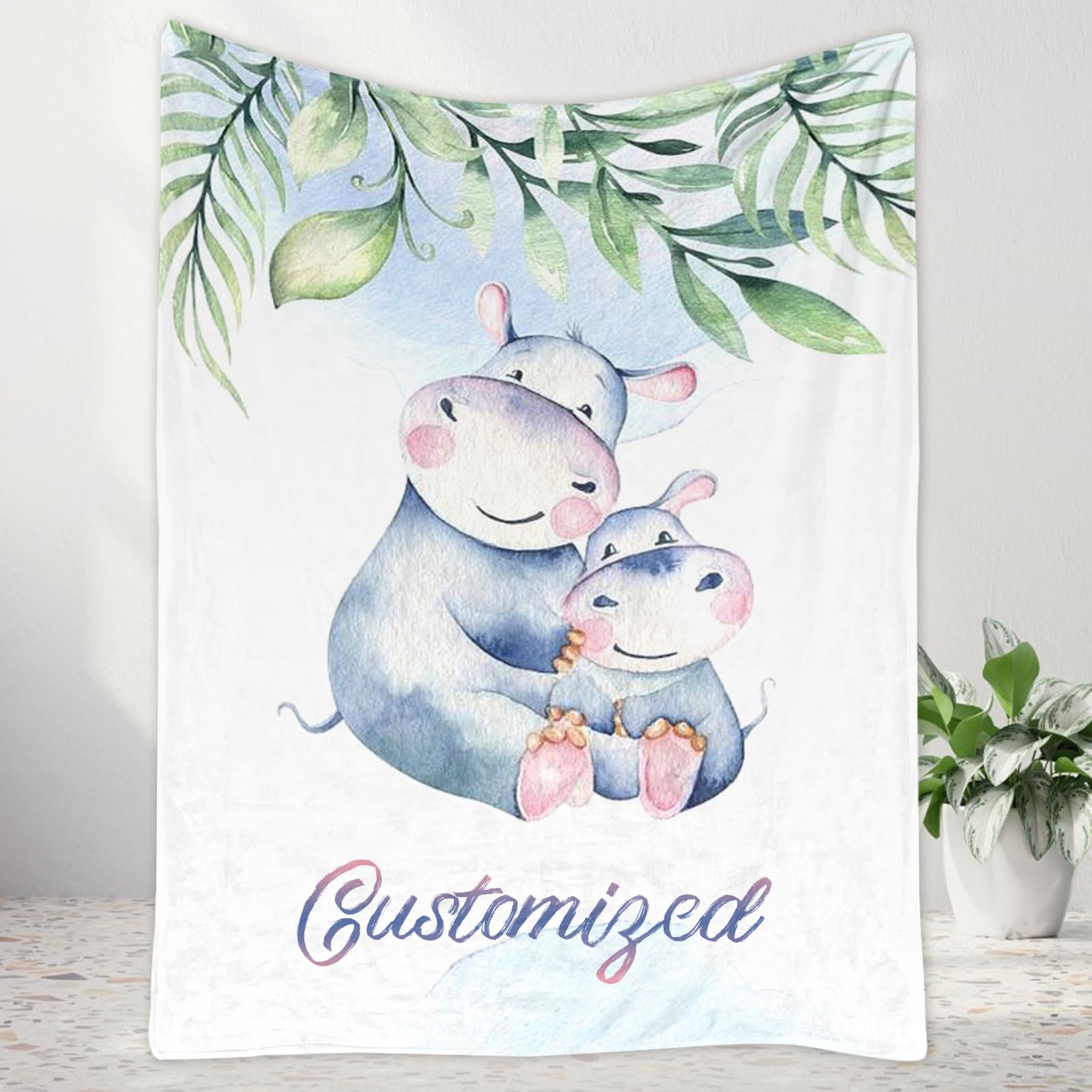 NIUBI Personalized Baby Blanket, Baby Blanket with Name, Baby Personalised Gifts,30X40inch