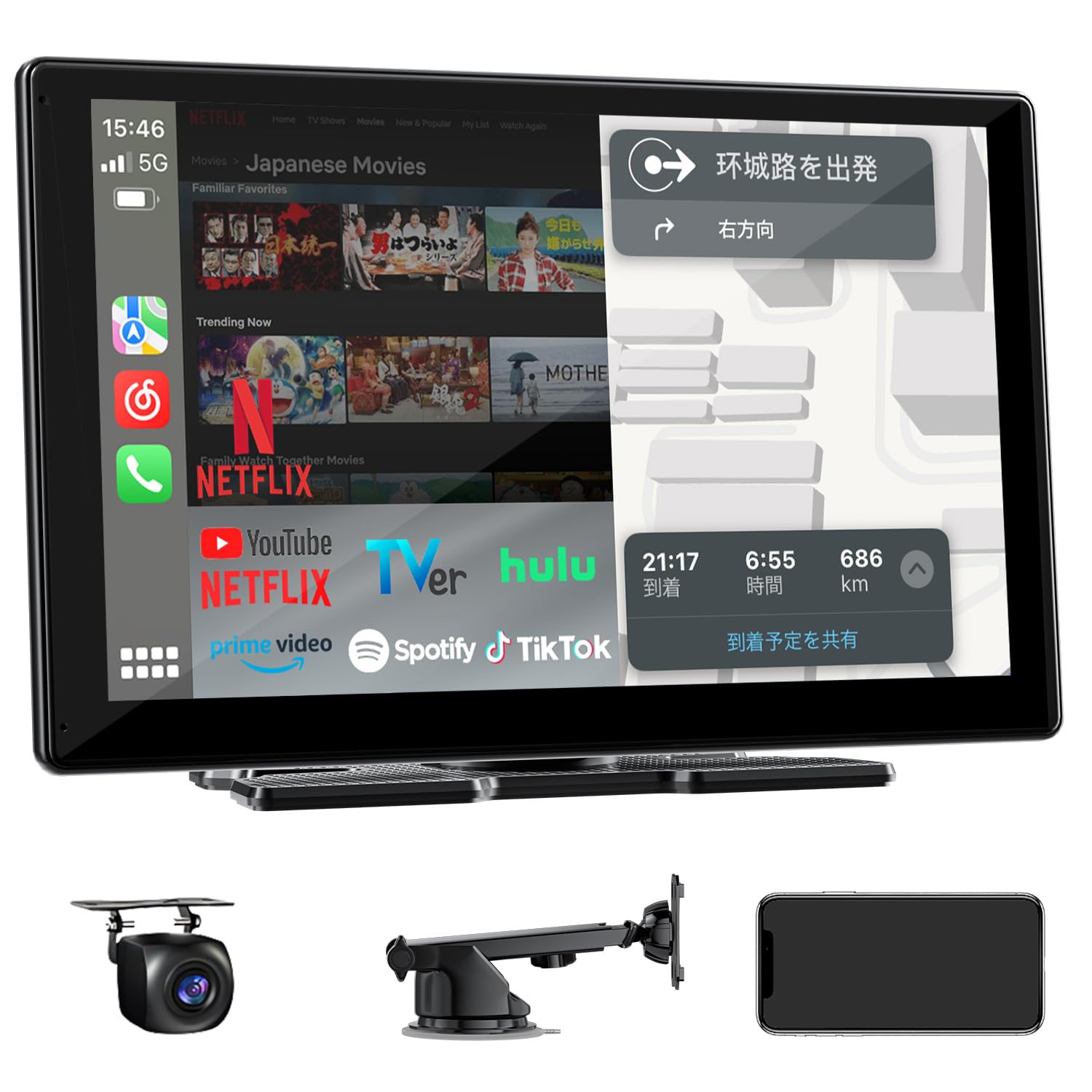 Accfly ディスプレイオーディオ 10.26\" Amazon.co.jp: Accfly 9インチディスプレイオーディオワイヤレス対応