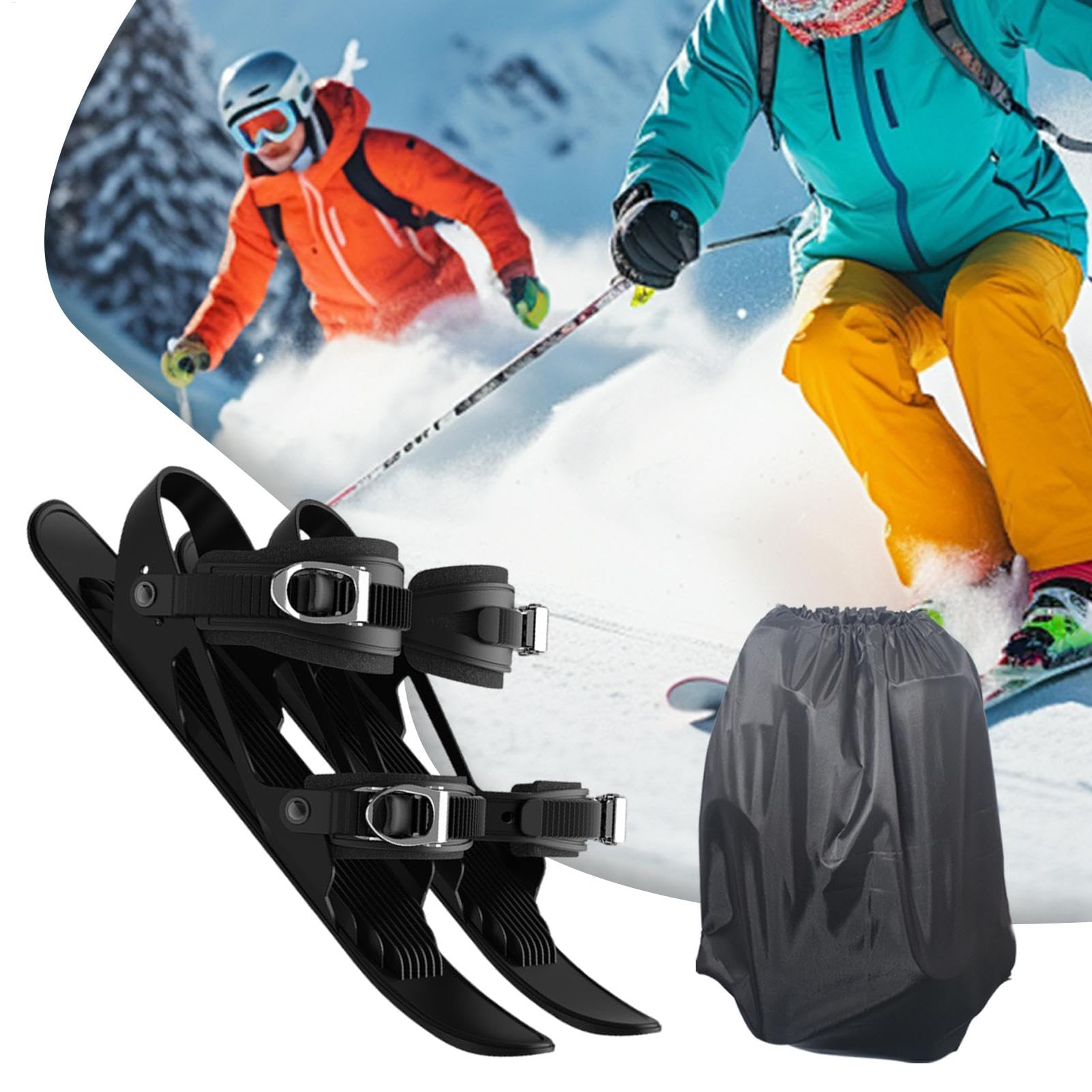 Ciaspole da uomo | Snowblade Skiboards, leggero e antiscivolo, accessorio regolabile per sci con borsa per il trasporto, racchette da neve compatte multifunzionali per uomini, donne e bambini, viaggi