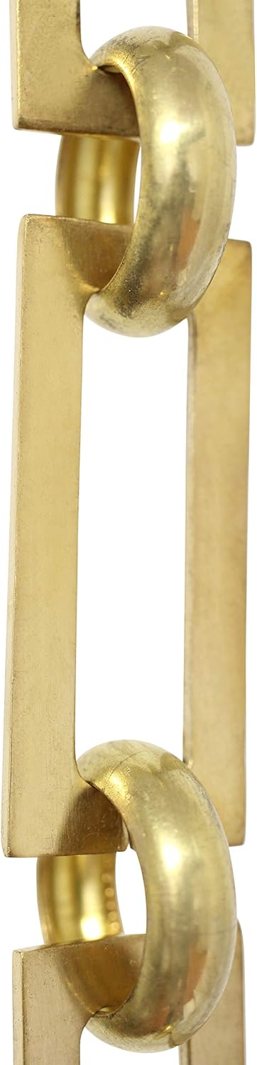 RCH Hardware CH-01-AB-3 Decorative Antique Solid Brass Chain for Hanging, Lighting - Rectangular Square Edge and Unwelded Links (3 ft/1 Yard)