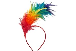 Rainbow Feather Fascinator Headband