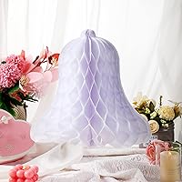 Vista 7 de 10 campanas de boda colgantes de panal, decoración de boda, campanas de panal de abeja, suministros de decoración con 2 rollos de cinta
