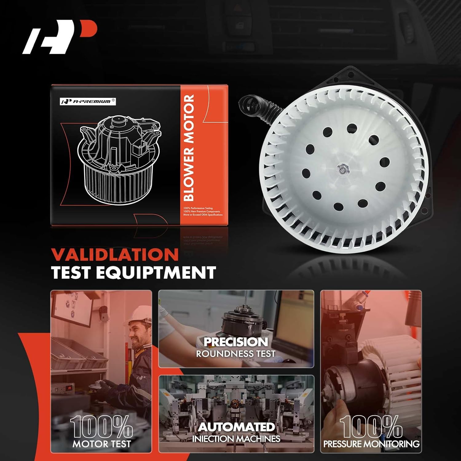 A-Premium Front HVAC Heater Blower Motor Compatible with Nissan NV1500 2012-2021, NV2500 2012-2021, NV3500 2012-2021, Titan XD 2017-2021, Titan XD 2016-2021, with Fan Cage