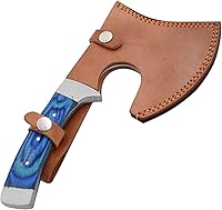 Vista 6 de Wild Turkey Handmade Colección de acero inoxidable Mango de madera Hacha al aire libre Caza Camping Hacha (azul) 512 0