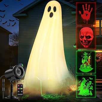 12-in-1 Outdoor Halloween Projector Lights with 3D Moving Patterns