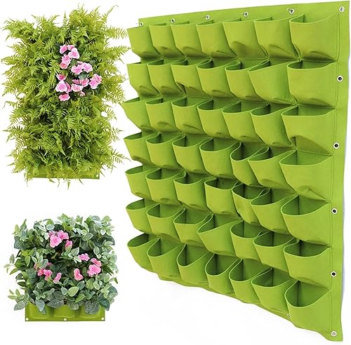 Miniatura 3 de Bolsas de plantación para colgar en la pared, color negro y verde, bolsa de cultivo para jardín, maceta vertical de Suculentas, accesorios de