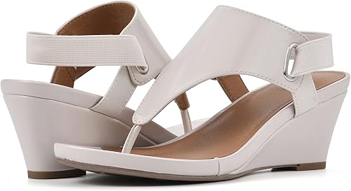 Miniatura 2 de WHITE MOUNTAIN Sandalias de cuña para mujer All Dres Triangle Thong Sling-Back