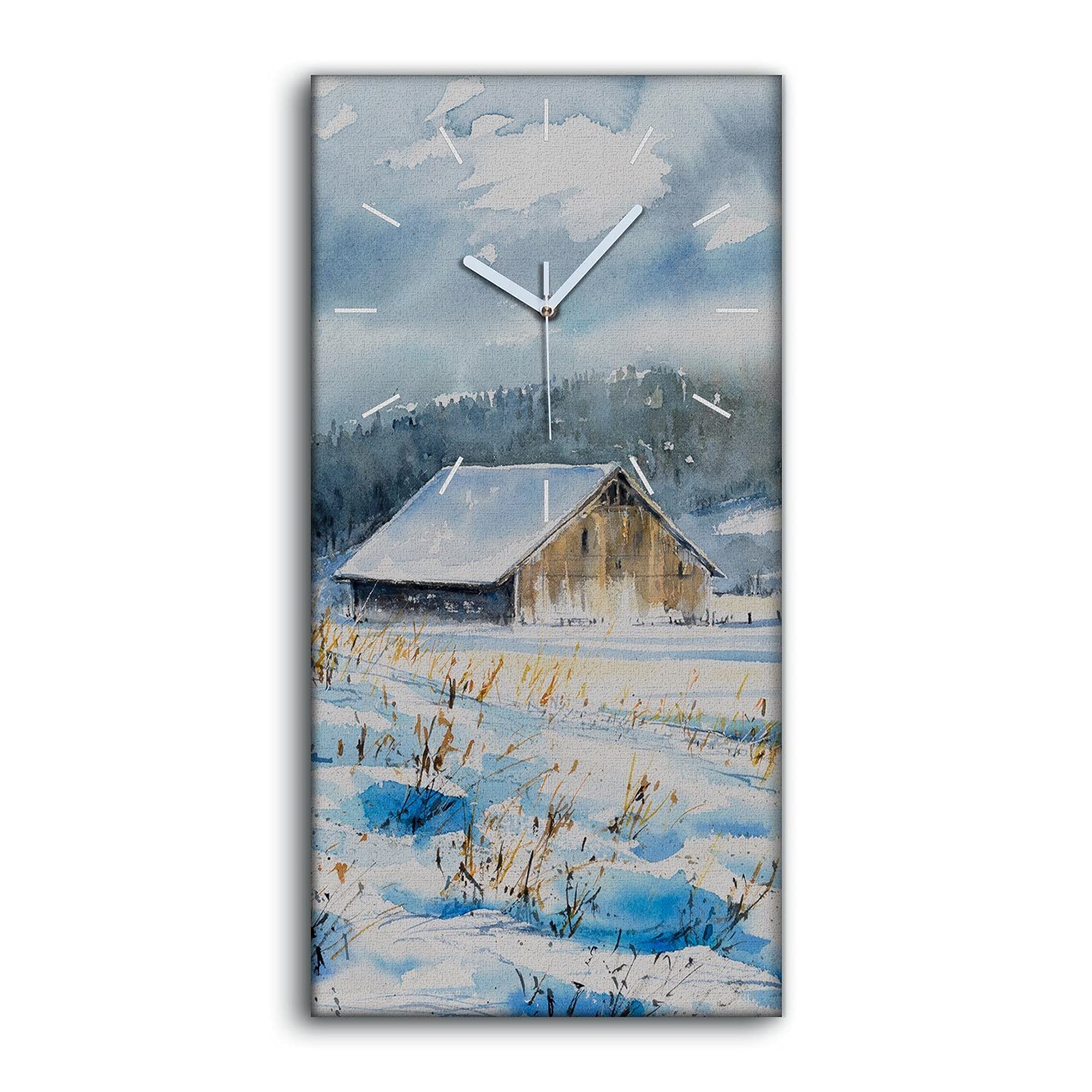 Art mural de qualité Coloray : l'horloge sur toile haut de gamme au design Old Barn House