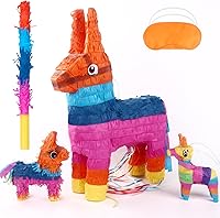 Vista 26 de Juego de 2 piñatas (coche + taco) – Suministros para fiestas de niños, juego de juegos temáticos para fiestas de cumpleaños, carnaval y actividades