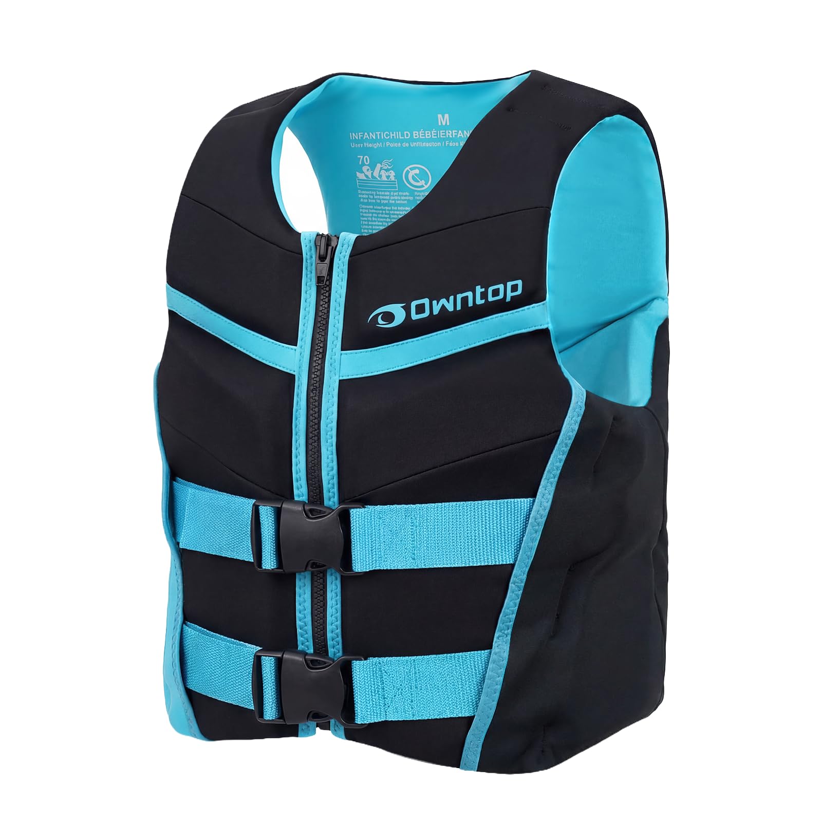 Owntop Buoyancy Aid Teens Kids, Adjustable Junior Swim Vest Unisex, Buoyancy Vest with Dual Safety Buckles for SUP, Kayaking, Fishing and Sailing, Swimming (Blue,L) — image 1