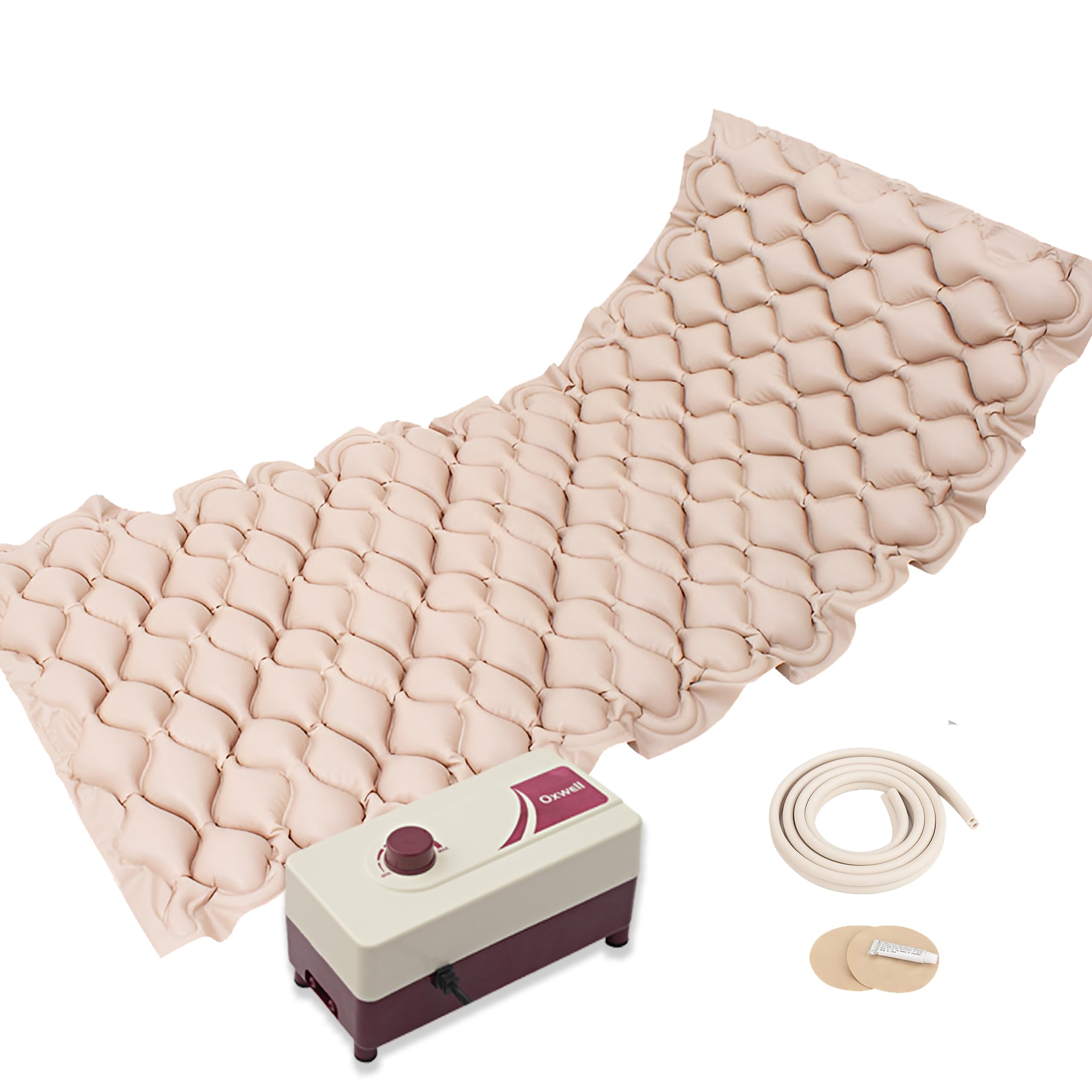 Olex Oxwell Anti Decubitus Air Bubble mattress with pump for Bed sore patients with repair kit | Safety Aid Mattresses