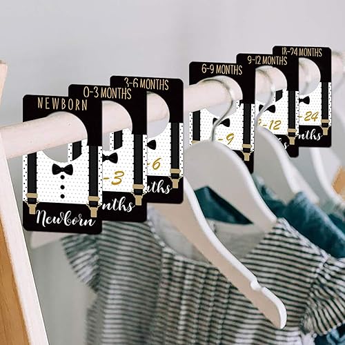 Miniatura 5 de Divisores de tamaño de armario de bebé, organizador de armario de bebé para bebé, colgadores divisores para organizar la ropa con separador por