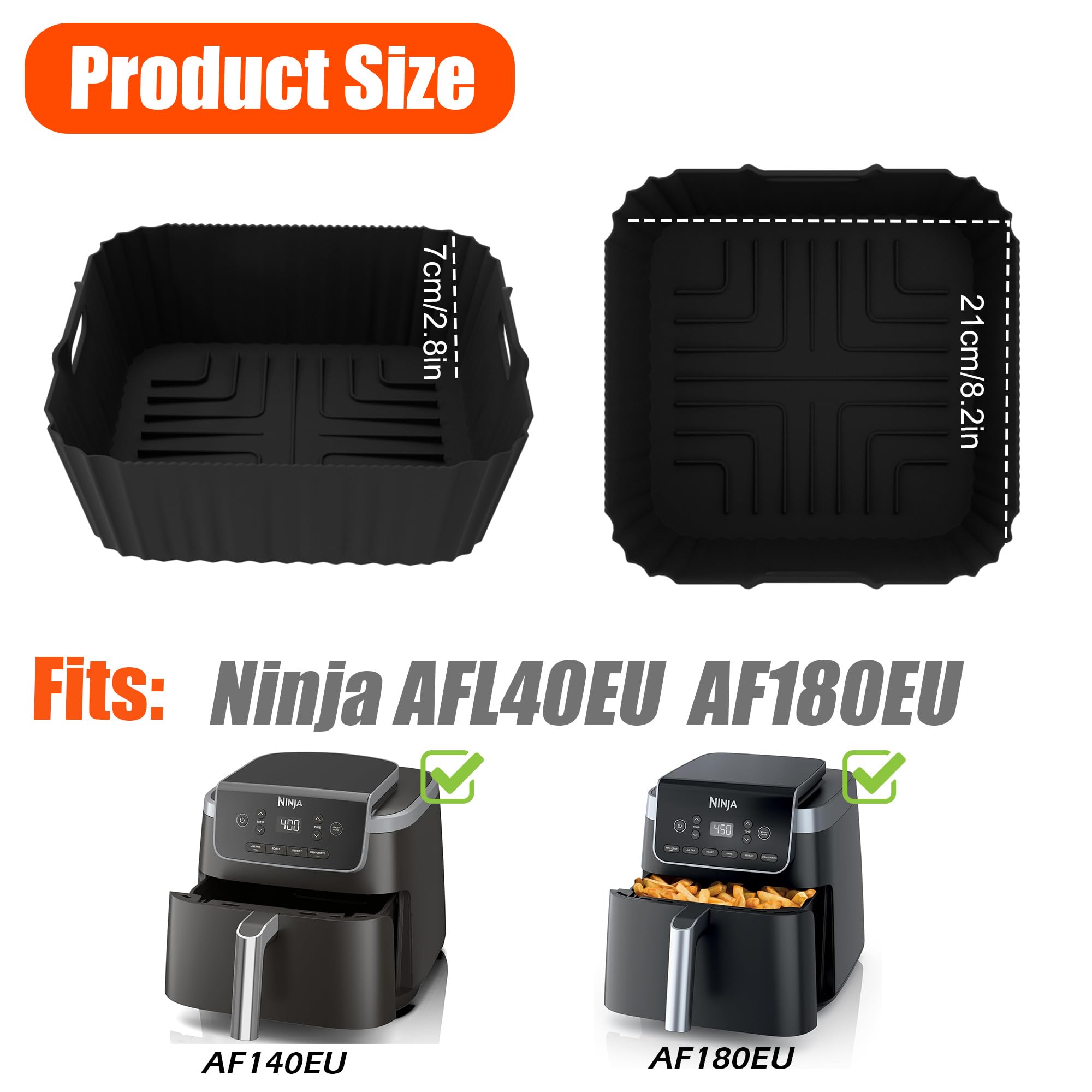 8 Piezas De Parachoques De Goma Para Freidora De Aire, Piezas De Silicona De Repuesto Para Freidora, Pestañas De Silicona Para Vórtice Instantáneo De 6 Cuartos De Galón, Accesorios Para Freidora
