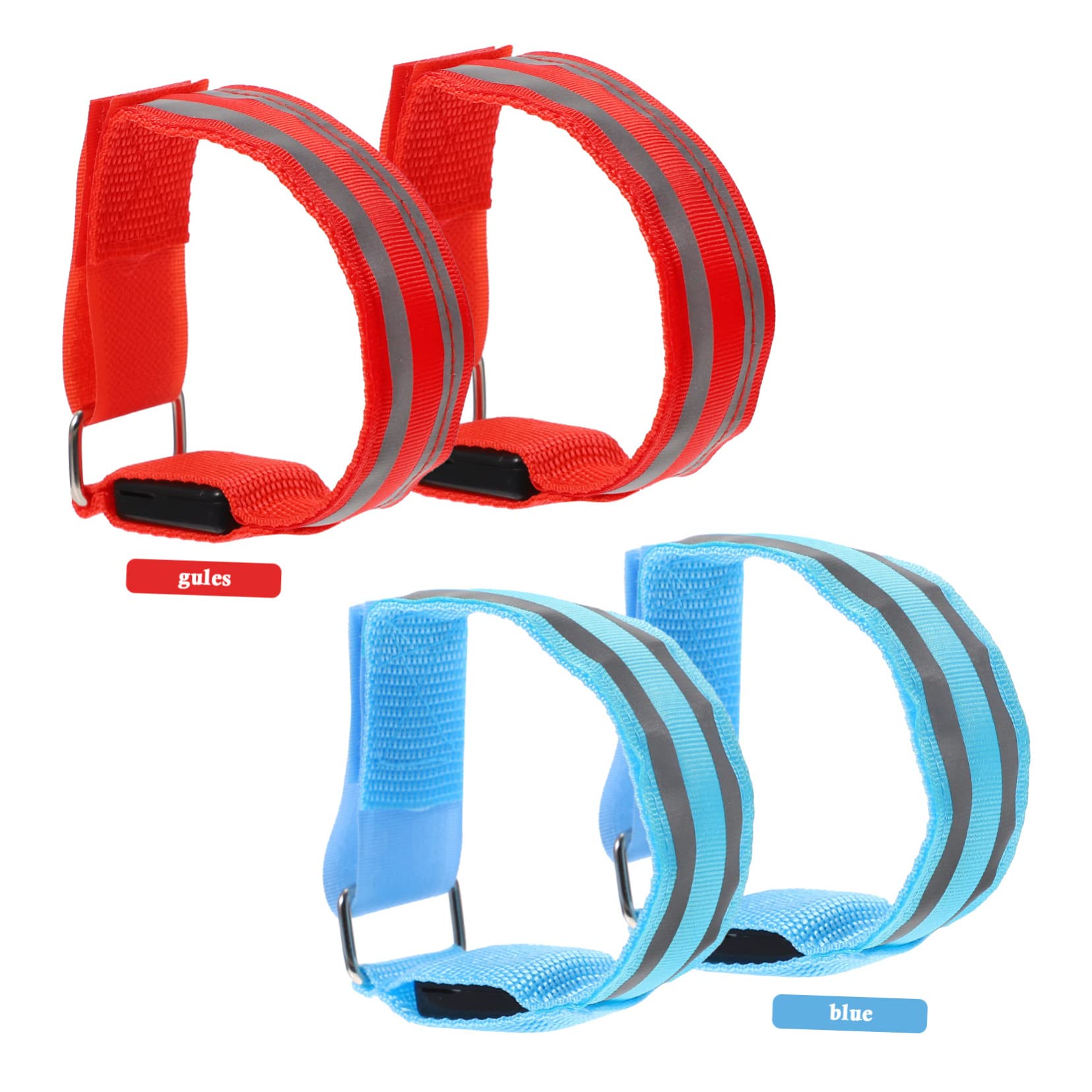 Sosoport Luces de Marcha LED muñequera LED Pulseras Luminosas Accesorios Running Accesorios para Running brazaletes Intermitentes Pulseras de Brillo LED con Electronica LED Rojo