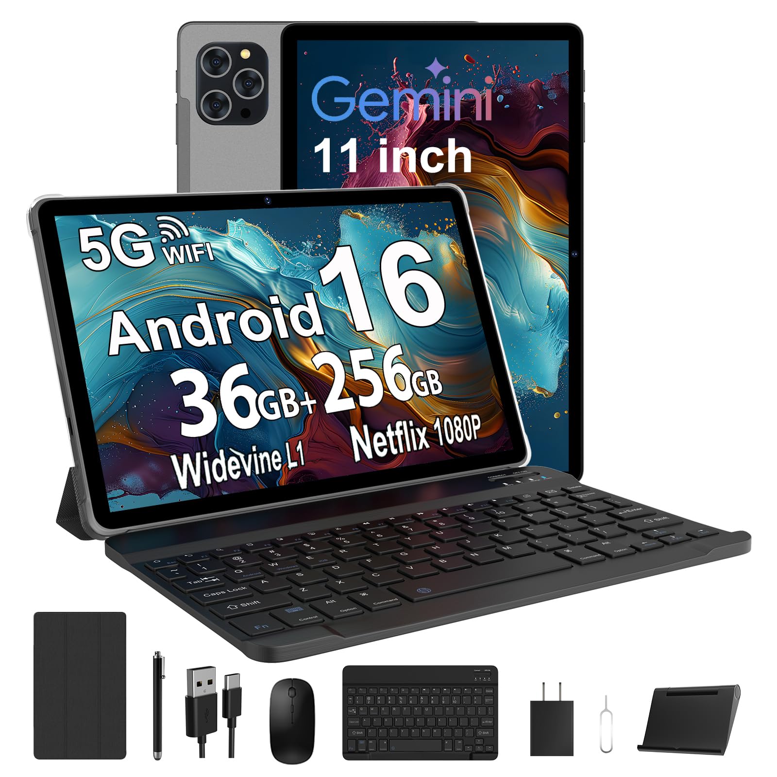 Amazon.com : Tablet Android 16 Tablet with Gemini AI, 11 Inch FHD