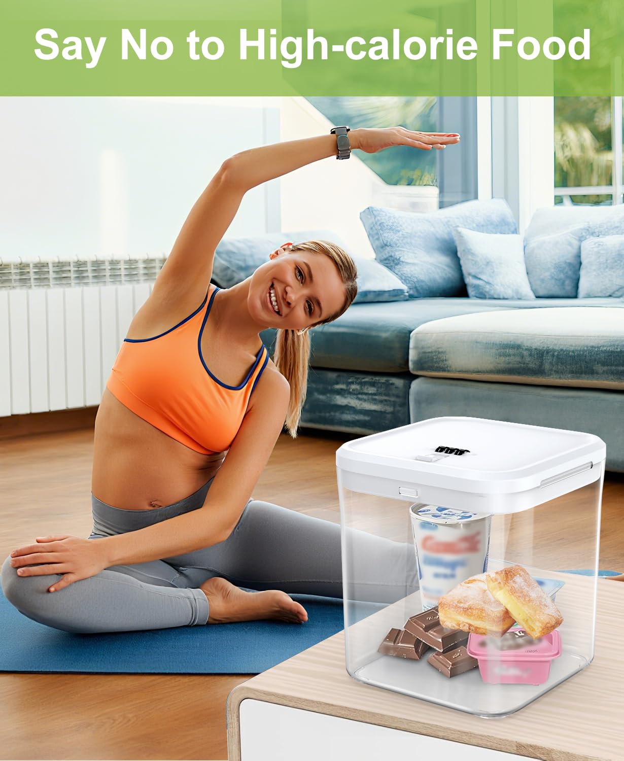 Caja de seguridad con contraseña iDiskk, caja de almacenamiento con cerradura para medicinas, teléfono y snacks, segura para la cocina, el hogar, la nevera, la atención médica, clínicas y escuelas