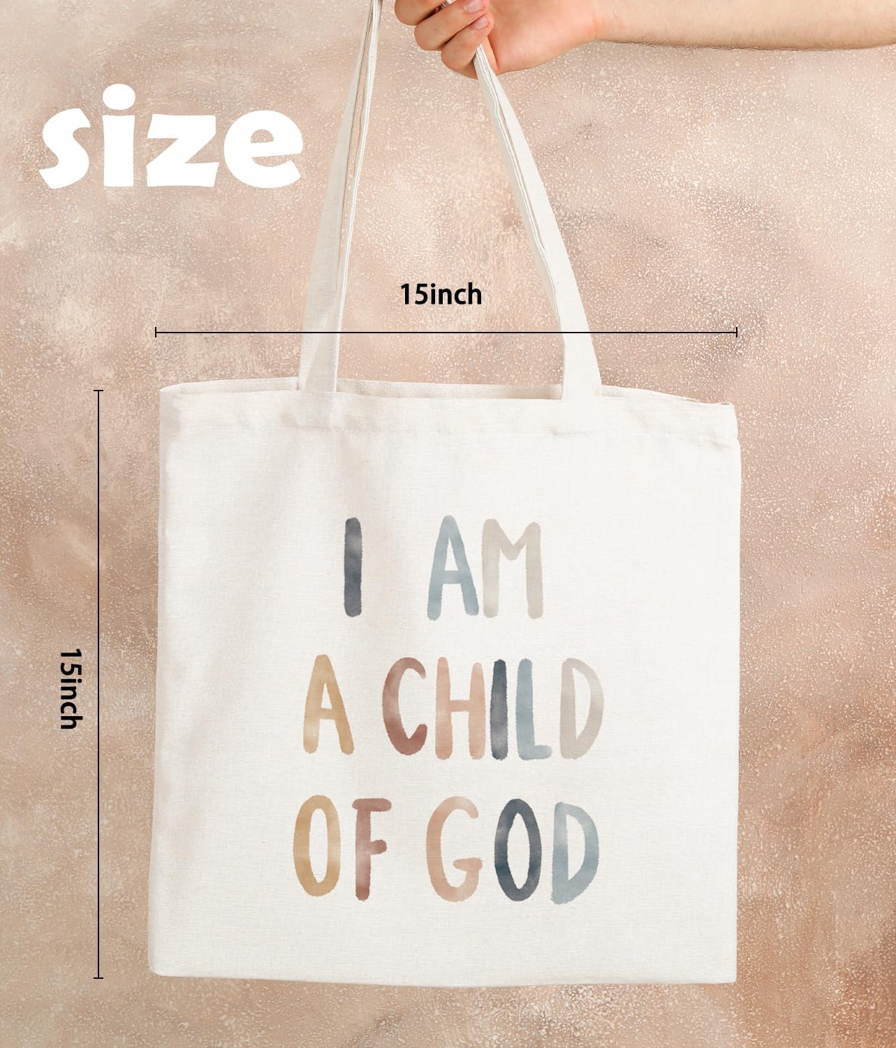 Christian Tote Bag, Bible Bag, Bible Tote Bag, Bible Bags for Women, Baptism Gifts for Girl, Church Bag - Image 4