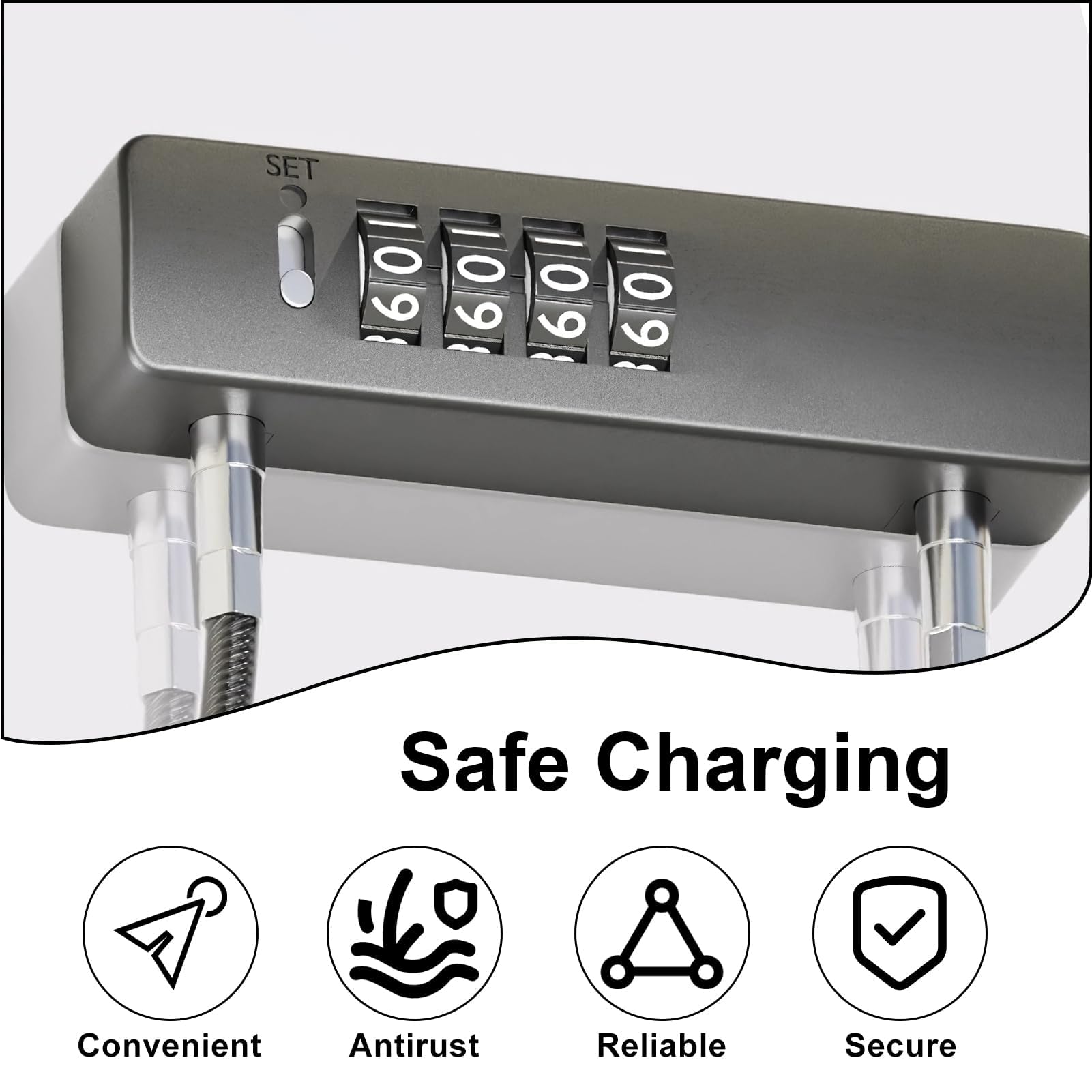 4-Digit Combination Cable Lock - Image 4