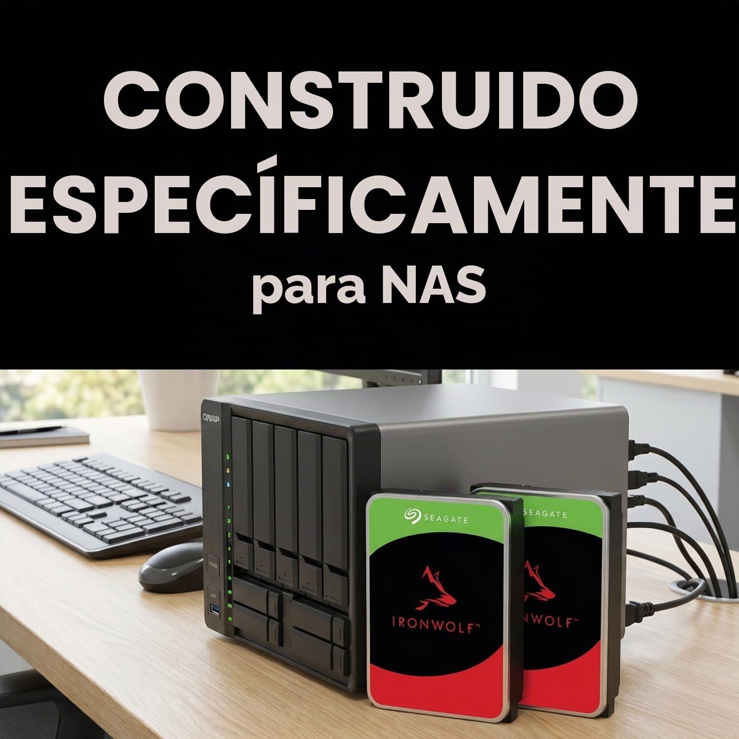 Seagate 12TB IronWolf Disco Duro Interno NAS | SATA 6 GB/s (ST12000VNZ008)